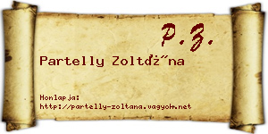 Partelly Zoltána névjegykártya